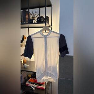 Rapha Pro Team Training Jersey Short Sleeve While Gray Men's Small